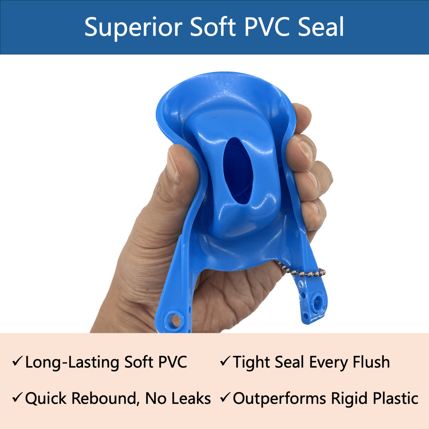 Ankiwi Universal 3 Inch Toilet Flapper Replacement - Water Conserving & Leak-Proof. Long-Lasting Soft PVC Flapper Valve Compatible with Gerber 99-788 Toilet Tank, Easy No-Tool Install