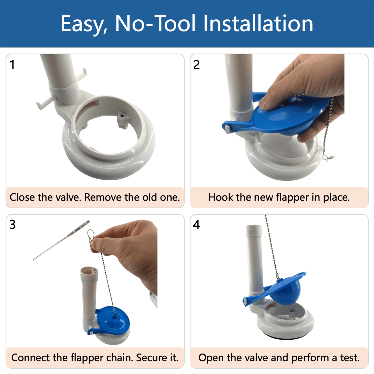 Ankiwi Universal 3 Inch Toilet Flapper Replacement - Water Conserving & Leak-Proof. Long-Lasting Soft PVC Flapper Valve Compatible with Gerber 99-788 Toilet Tank, Easy No-Tool Install