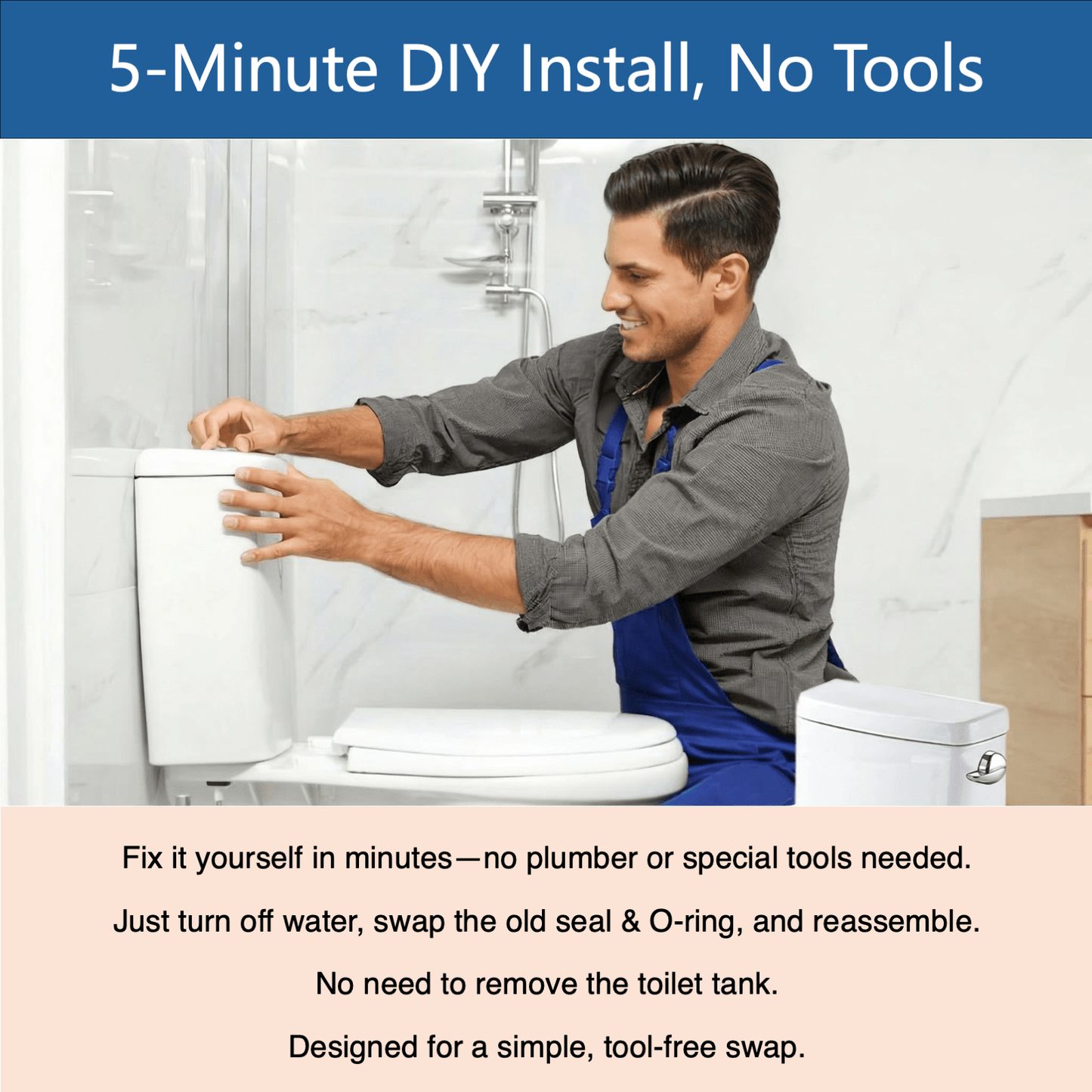 Ankiwi 2-Pack Flush Valve Seal Kit - Stops Ghost Flush, Fixes Running Toilet, Saves Water. Upgraded Silicone with O-Rings for American Standard Toilets, Fits Champion 4 & Eljer Titan 4 (7301111-0070A)